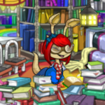 Curls up to Read a good book