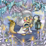 A moonlit walk in the snow