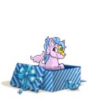 Dyeworks Blue: Baby in a Present Box